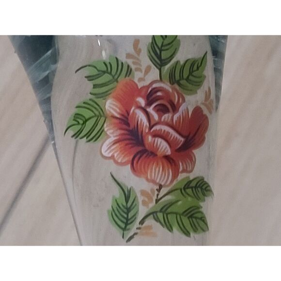 Vintage Spanish Catalunya Hand-Blown Hand Painted‎ Glass Wine Decanter - Picture 6 of 10